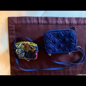 On the  square crossbody & kiss lock coin purse